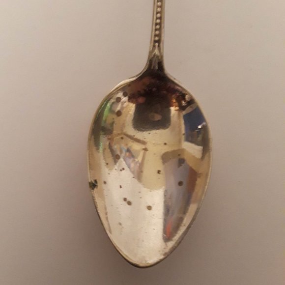 VINTAGE LONDON SILVER PLATED TEASPOON - NO MAKER'S MARK ABOUT 4.5" LONG - Picture 5 of 6